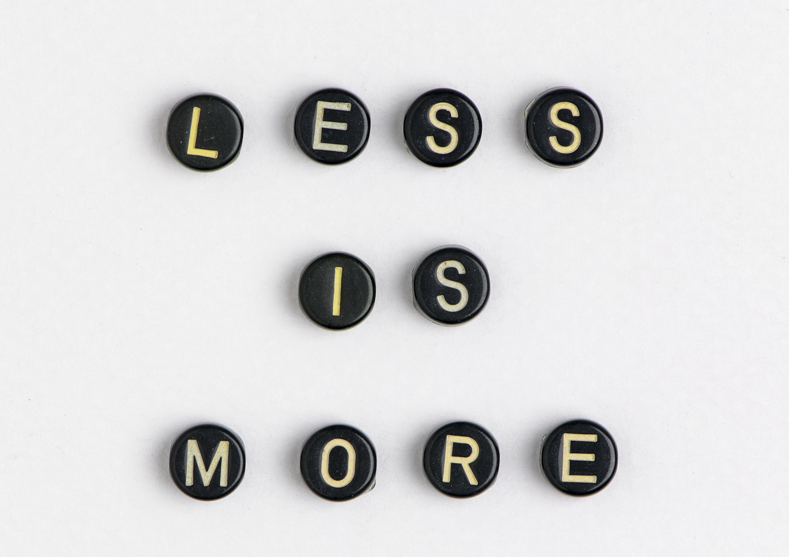 Afbeelding Less is more